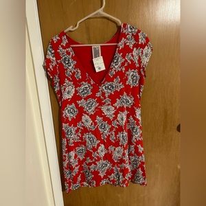 (Shopping tote included) Vintage Free People Floral Mini Dress
